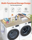 Vevor Washer Dryer Countertop 54  X 27  Wooden Washer And Dryer Topper Oak