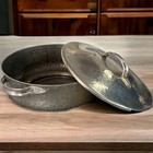 Vintage Krischer Hammered Aluminum Casserole Bowl W lid 7 75    Vtg Kitchen Decor