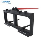Hay Bale Spear Skid Steer 49  Tractor Loader Quick Tach Attachment 3000lbs Us
