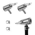 2 Pcs 1 4  Locking All Metal Air Chuck  Portable Lock On Tire Inflator With 