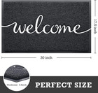 Black Door Mat Welcome Mats Outdoor Indoor Non-slip Doormat For Entryway Low-pro