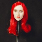 1 6 Female Red Hair Beauty Girl Head Sculpt Carved Model For 12 action Figure