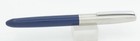 Parker 21 Blue   Stainless Steel W chrome Trim Fountain Pen - 1950 s - Fine Nib