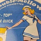 Vintage Old Gold Cigarette Sign - Porcelain Tobacco Gas Pump Plate Sign