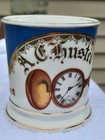 Antique Limoges A g  Husted Watchmaker Jeweler Occupational Shaving Mug Crisp