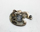 Crumrine 50 Years Western Belt Buckle Three Horse Silver Plate On Bronze Leather