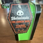 Skelanimals Metal Tin Lunch Box Black white Checker Skulls   Spider  Green