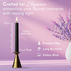 Set Of 20 Black Spell   Chime     Premium Mini Taper Candles For Rituals  Prayer 