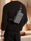 Michael Kors Cooper Medium Signature Logo Crossbody Sling Pack Men Black New