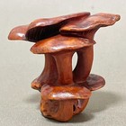 Cq142 - 2  Hand Carved Boxwood Netsuke - Beautiful Mushroom