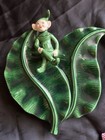 Vintage Treasure Craft Green Ceramic Pixie Elf Wall Pocket Planter