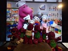 Vintage Lyons Group Playskool Barney Lot Of 6 Closed Mouth   Open Mouth Plush
