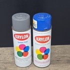 Vtg Krylon True Blue 1901   Gray Primer 1318 Spray Paint Can Rust Magic 75  Full