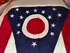 Vintage Ohio State Swallowtail Flag Buckeye Cotton Old Excellent Condition