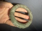 55 4mm Natural Dark Green Mongolian Jade Bangle shetei Cui hand Carved