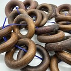 Vintage Original Wooden Carnival Ring Toss Game Fair Midway Wood Rings Lot Of 30