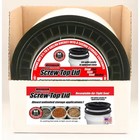 2 Pack Screw Top Bucket Lid With 2 Gaskets Fits 5   3 5 Gal  Black Bucket Hdpe