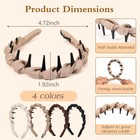 Auseibeely 4 Pcs High Cranium Headbands 1 Count  pack Of 4   4p-satin Zigzag