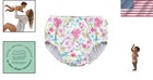Elegant Pull-up Swim Diaper For Girls - White Flower Bouquet  18-24