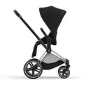 New Cybex Priam 4 Complete Stroller Frame   Seat In Deep Black With Silver Frame