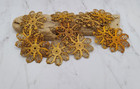 Floral Metal Stampings  Lot Of 12