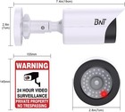 2 Pack Dummy Security Camera Fake Cctv Dome Camera With Led Light Indoor Outdoor