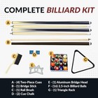 Hathaway Pool Table Accessories Kit - Pool Sticks Set Of 2  16 Billiard Balls 