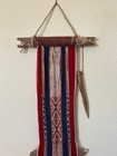 Vintage Peruvian Textile  Hanging Hand Loom  Hand Woven Traditional Design
