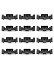 12pcs Headlight Trim Ring Clips 51132752145 Fit For Mini Cooper R55 R56 R57 