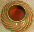 Signed Art Pottery Pedro Guerrero Handcarved Burnished Green Swirl Jar Nicaragua