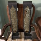 Bombay Company Pair Pierced Brass Candle Holder Wall Sconces