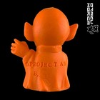 Bandai 1986 Sd Horror World Nosferatu  orange  - Vintage Keshigomu