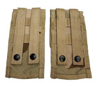 Qty  2  Usgi Military Molle Ii Double Mag Pouch Desert 3-color Camo Excellent