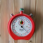 Vintage Swiss Made Sears 1 10th Mechanical Stop Watch Red - Style No  19925