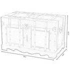 Large Antique Style Steamer Trunk Decorative Storage Box