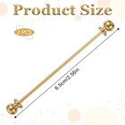 2 Pieces Collar Pin Mens Brass Ball Shirt Collar Bar Tie Pins Clip Clasp Lape   