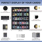 Tieeqe 35 Graded Sports Baseball Card Display Case Lockable Wall Mount