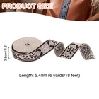 1 5  Polyester Flower Jacquard Webbing Strap  1 1 2 Inch 6 Yd  Coffee