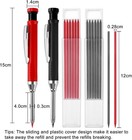 2 Pack Carpenter Pencils Mechanical Pencils With 12 Refills  Upgraded Constructi