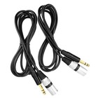 2pack - 1 4  Trs To Xlr Male Balanced Mic Microphone Cable 6ft  Xlr To 6 35 Jack