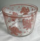 1950 s Vintage Hazel Atlas Ice Bucket  Pink Dancing Elephant Design
