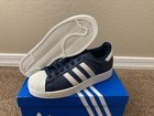 Adidas Superstar Ii Unisex Sneakers Blue white Synthetic Lace  Nib