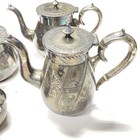 Antique Rogers Smith   Co New Haven Ct 1845 4 Piece Silver Plate Coffee Tea Set