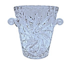 Vintage American Cut Lead Crystal Starburst Pinwheel Ice Bucket   Wine Chiller