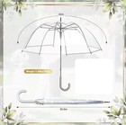Clear Bubble Umbrella 52 Inch Large Dome Rain Windproof  Wedding Event