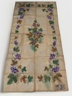 Vtg Rug Hooking Hook Pattern Textile Project Grapes Vine Original Tag See 71x36 