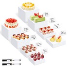 Food Risers For Buffet Table Display Stand For Catering Dessert Cube White 8 Set