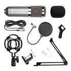 New Condenser Microphone Kit Studio Pro Audio Recording Arm Stand Shock Mount