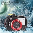 Seafrogs Underwater 60m 195ft Waterproof Housing Case For Olympus Tg-5 Black