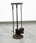 Mid Century Modern Fireplace Tool Modernist Cast Iron Black Mcm Vintage Wood